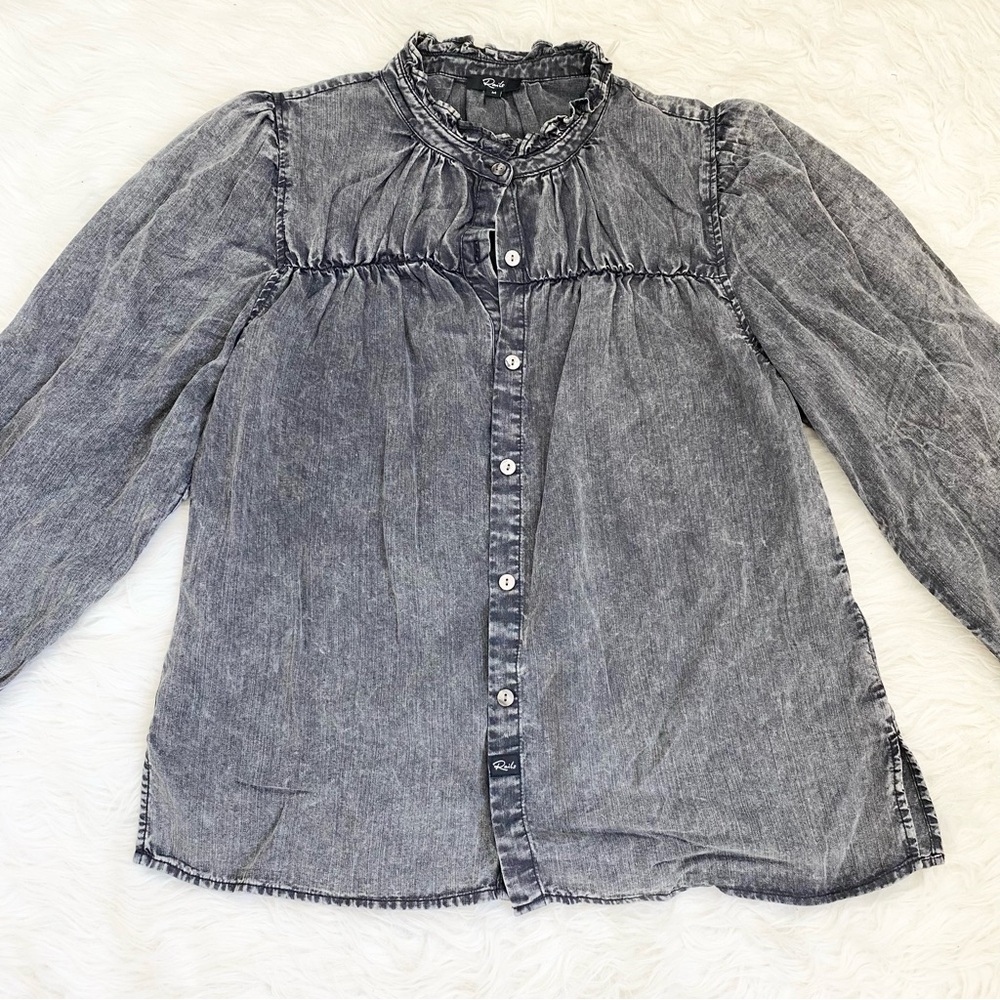 RAILS Camille Button-Down Denim Blouse - Picture 3 of 5